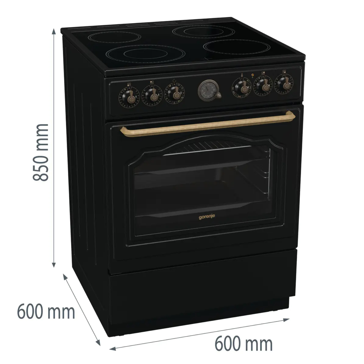 Плита электрическая Gorenje GECS6B71CLB, черный в TehnoAdept