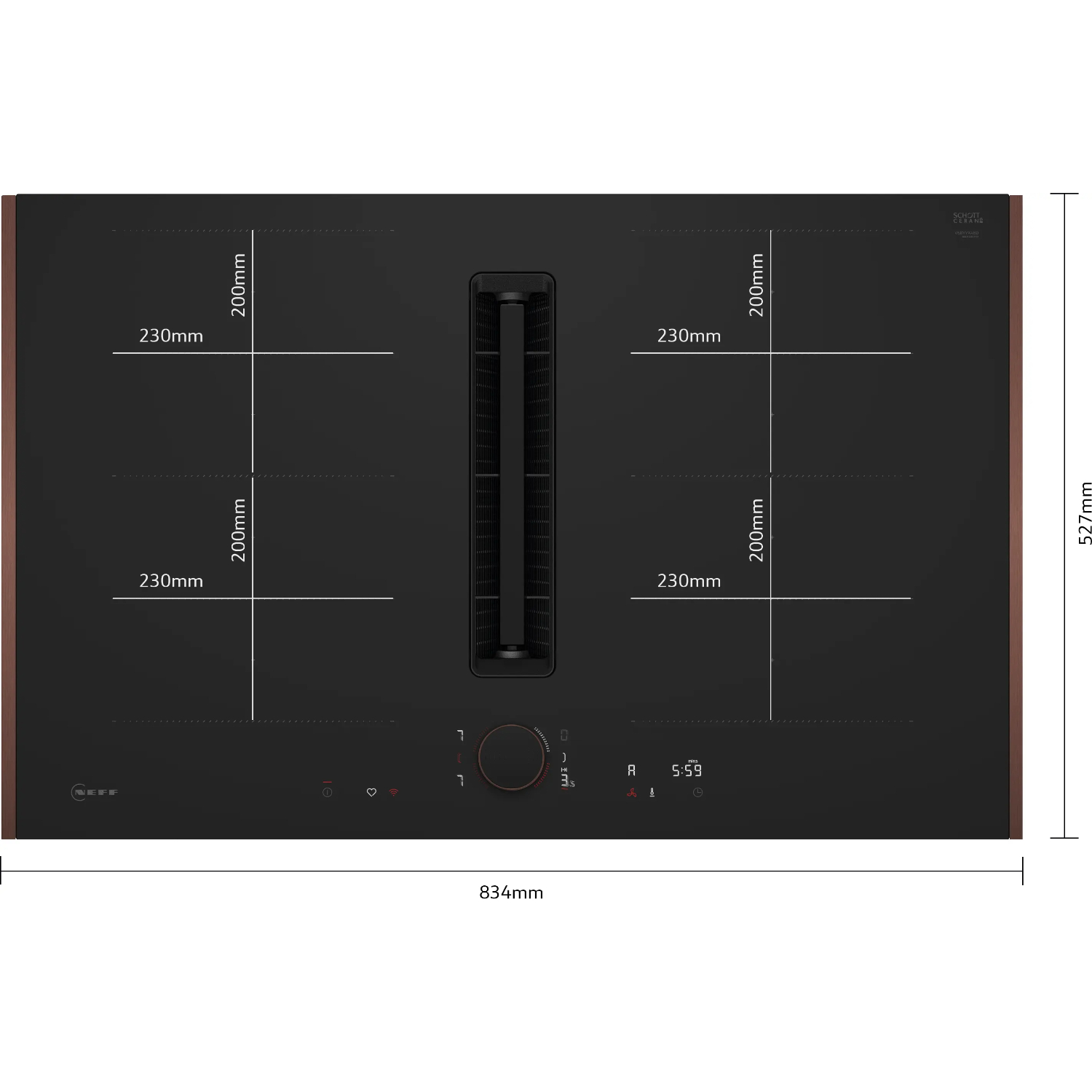 Варочная панель индукционная Neff V68YYX4B0, черный в TehnoAdept
