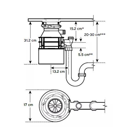 Измельчитель пищевых отходов InSinkErator Standart 460 10 (S460 SR-2 A/S) в TehnoAdept