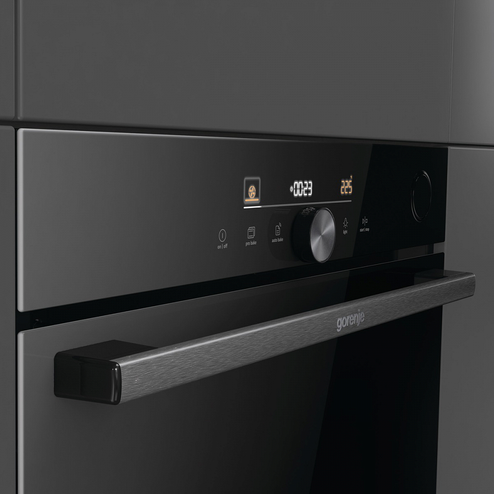 Духовой шкаф электрический Gorenje BSA6747DGWI, черный в TehnoAdept