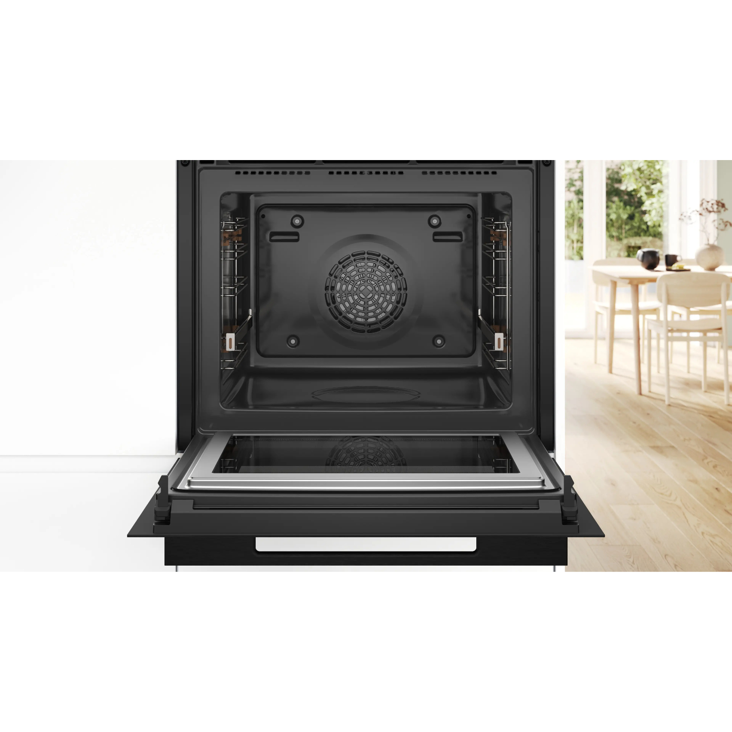 Духовой шкаф электрический c паром и СВЧ Bosch HNG978NM1, матовый черный в TehnoAdept