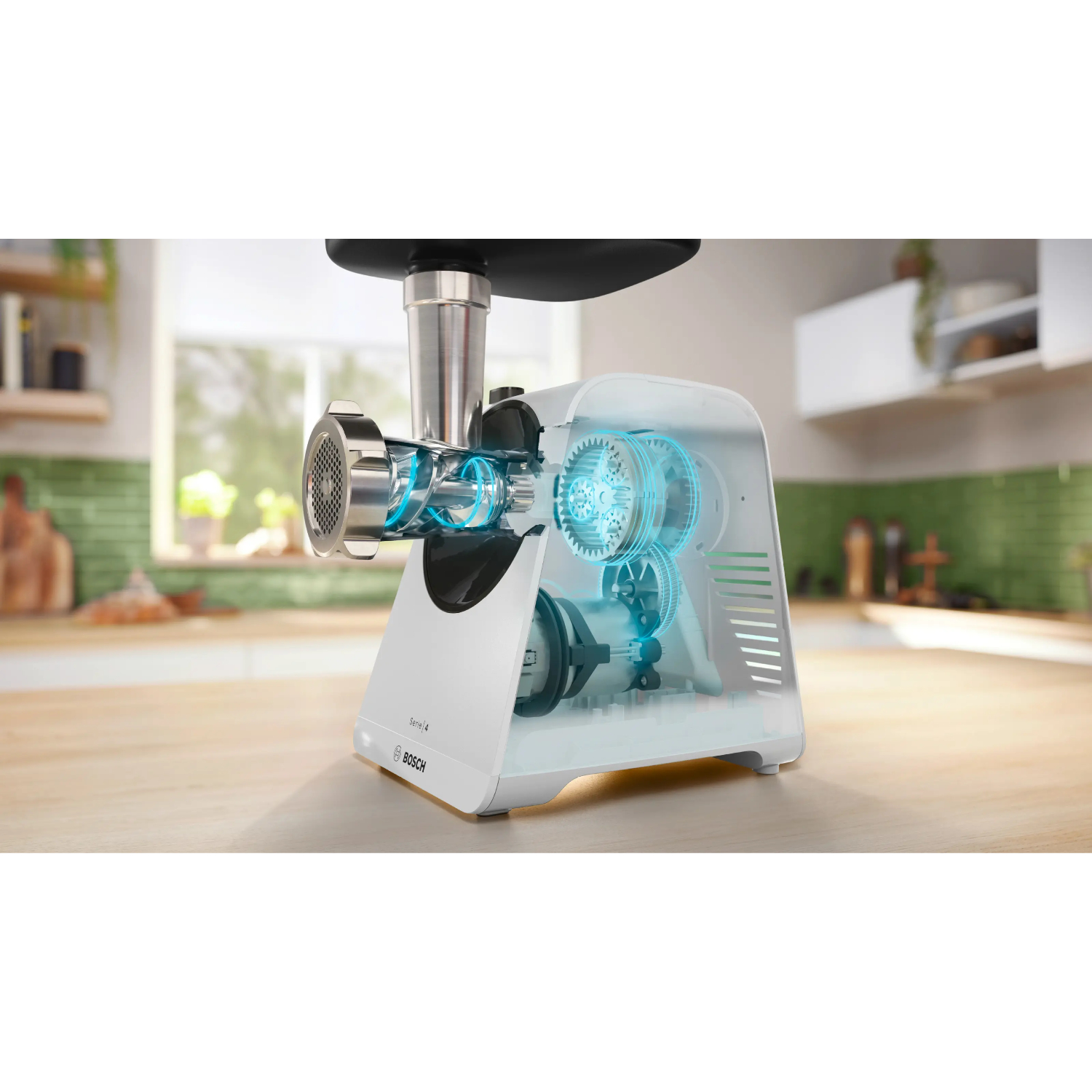 Мясорубка электрическая Bosch MFWS420W, белый в TehnoAdept
