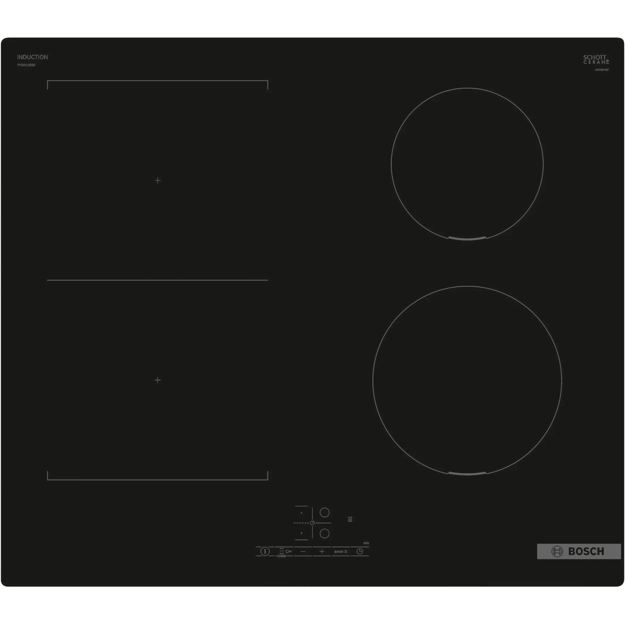 Варочная панель индукционная Bosch PVS611BB6E, черный в TehnoAdept