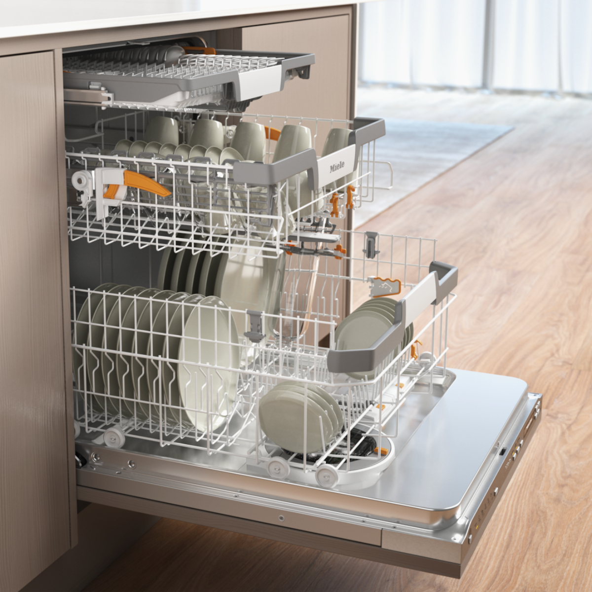 Посудомоечная машина встраиваемая Miele G 7080 SCVi AutoDos EDST Stainless Steel, нержавеющая сталь в TehnoAdept