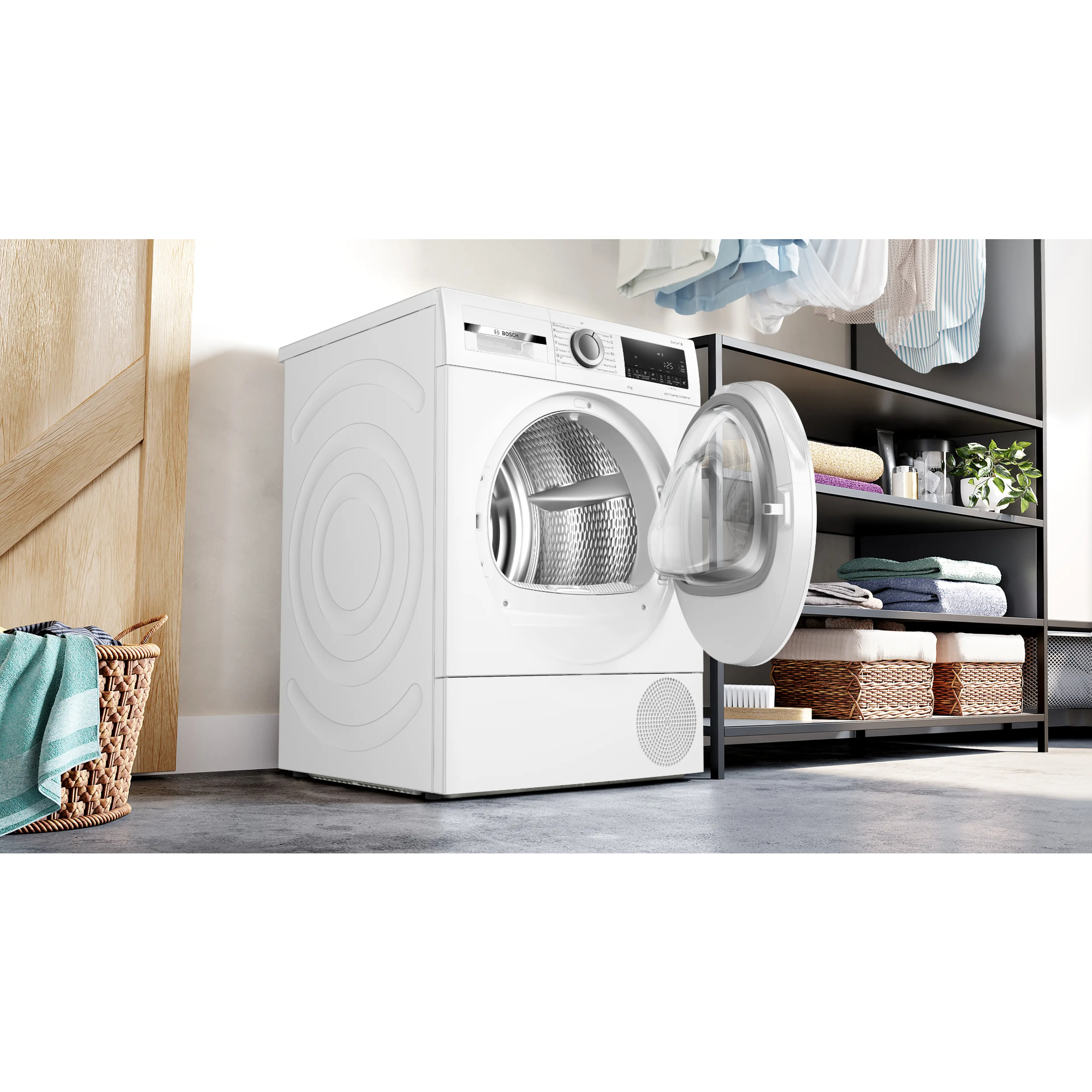 Сушильная машина Bosch WQG14591BY (с английской панелью), белый в TehnoAdept