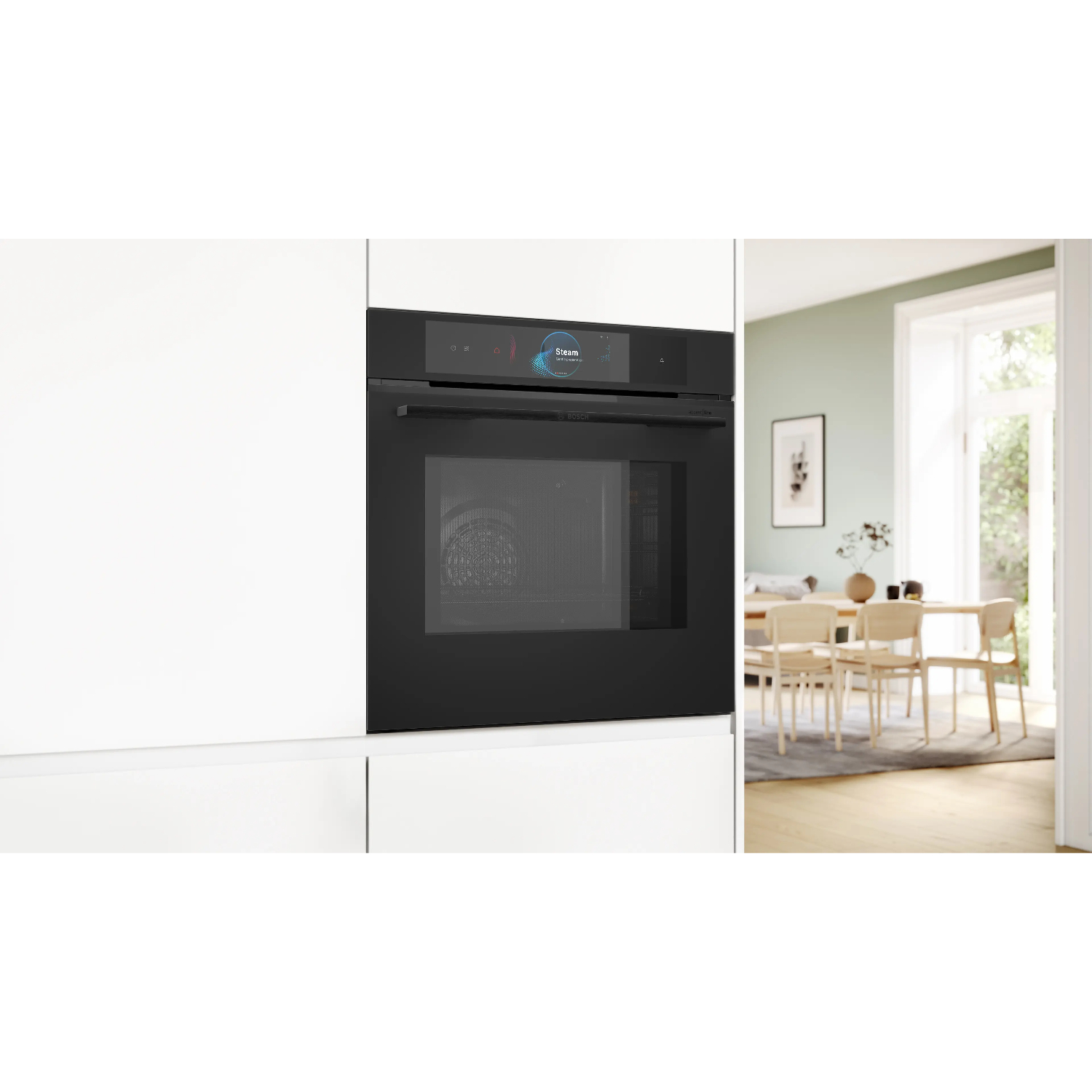 Духовой шкаф электрический c паром и СВЧ Bosch HNG978NM1, матовый черный в TehnoAdept