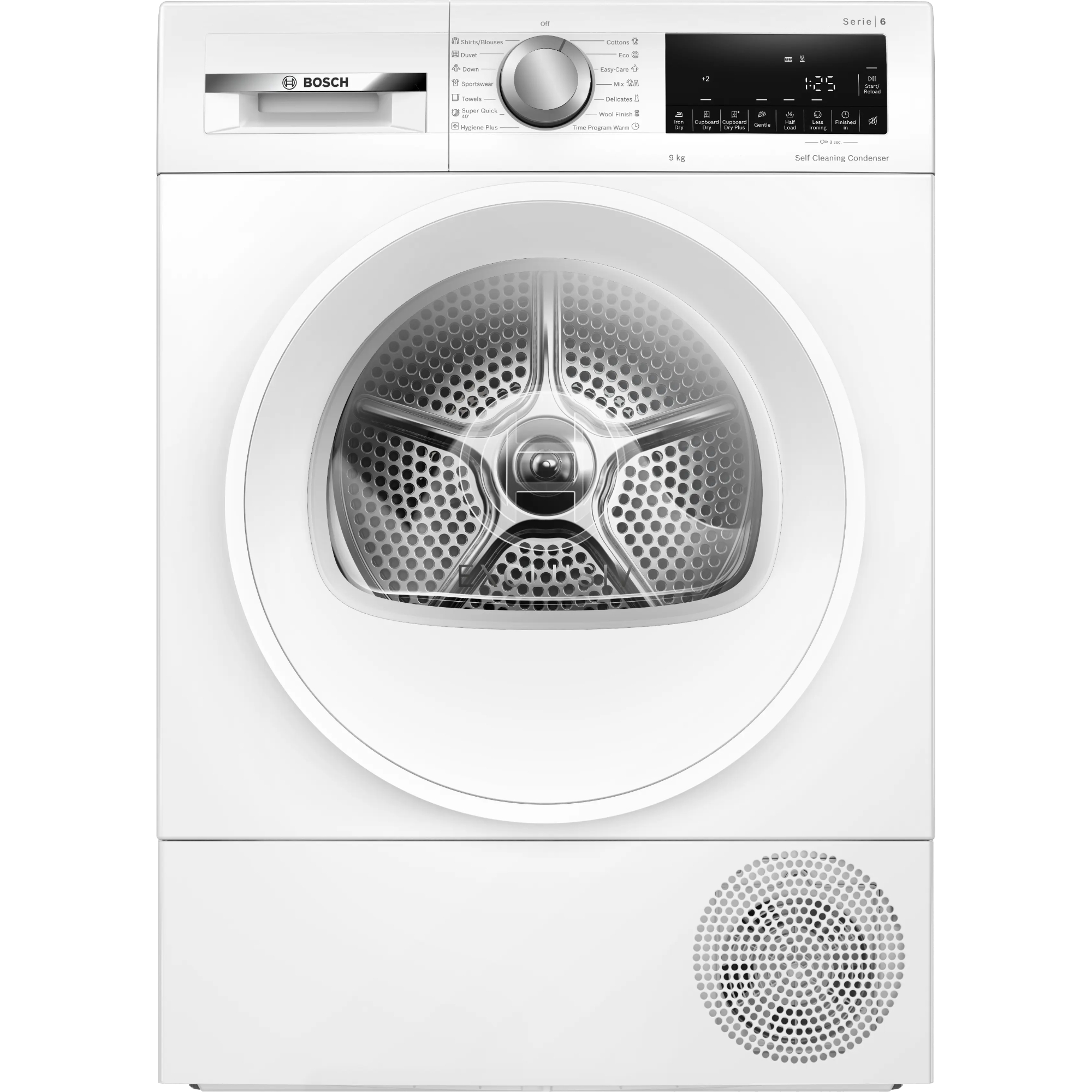 Сушильная машина Bosch WQG14591BY (с английской панелью), белый в TehnoAdept