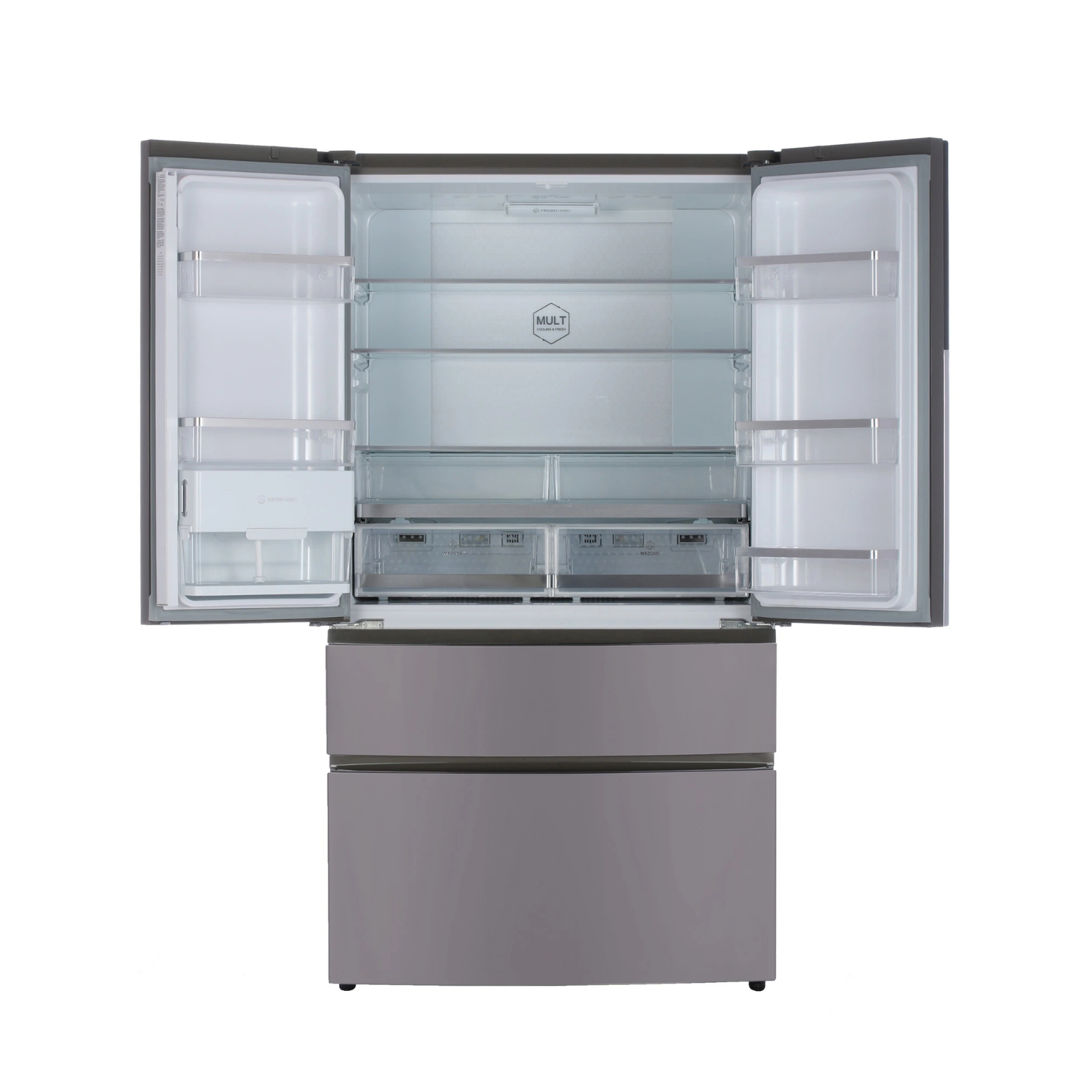 Холодильник Side-by-Side Haier HB25FSSAAARU, нержавеющая сталь в TehnoAdept