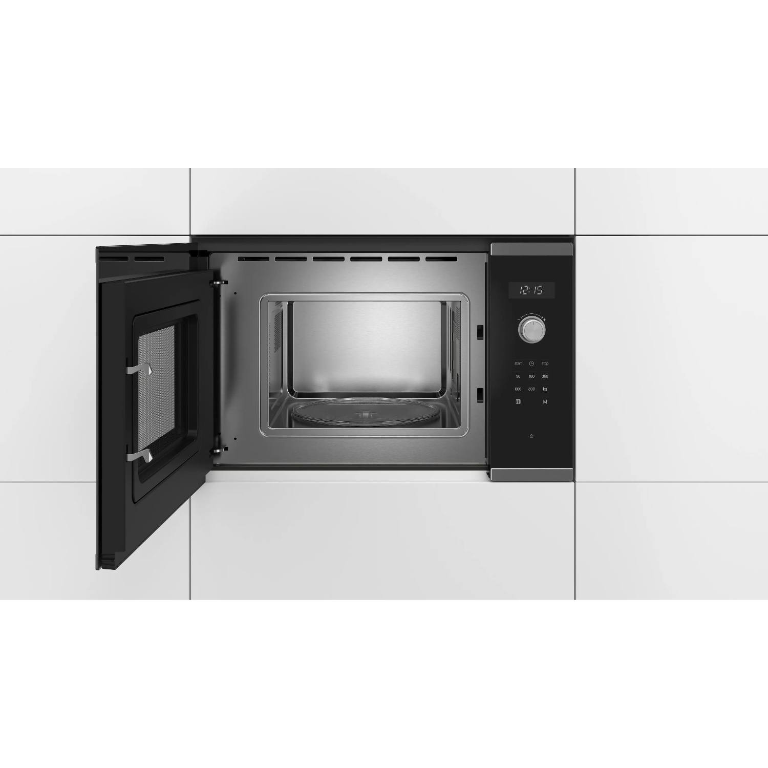 Микроволновая печь встраиваемая Bosch BFL524MS0, нержавеющая сталь/черный в TehnoAdept
