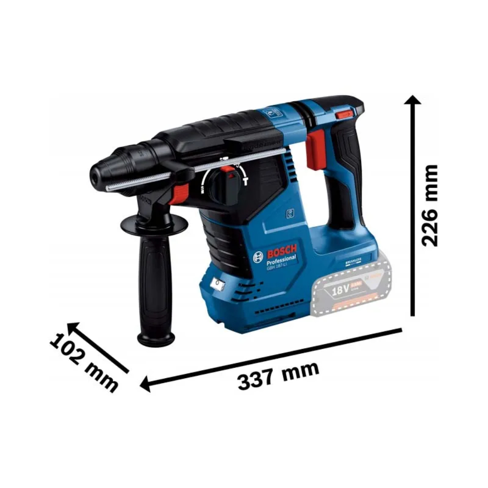 Перфоратор аккумуляторный BOSCH GBH 187-LI (без АКБ и ЗУ) в TehnoAdept