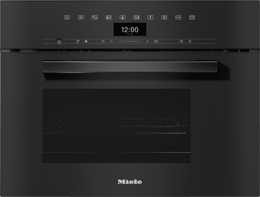 Пароварка встраиваемая с СВЧ Miele DGM 7440 OBSW Obsidian Black, черный обсидиан в TehnoAdept