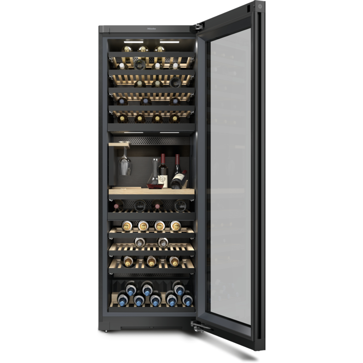 Винный шкаф Miele KWT 4999 F OBSW Obsidian Black/Glass, черный обсидиан/стекло в TehnoAdept