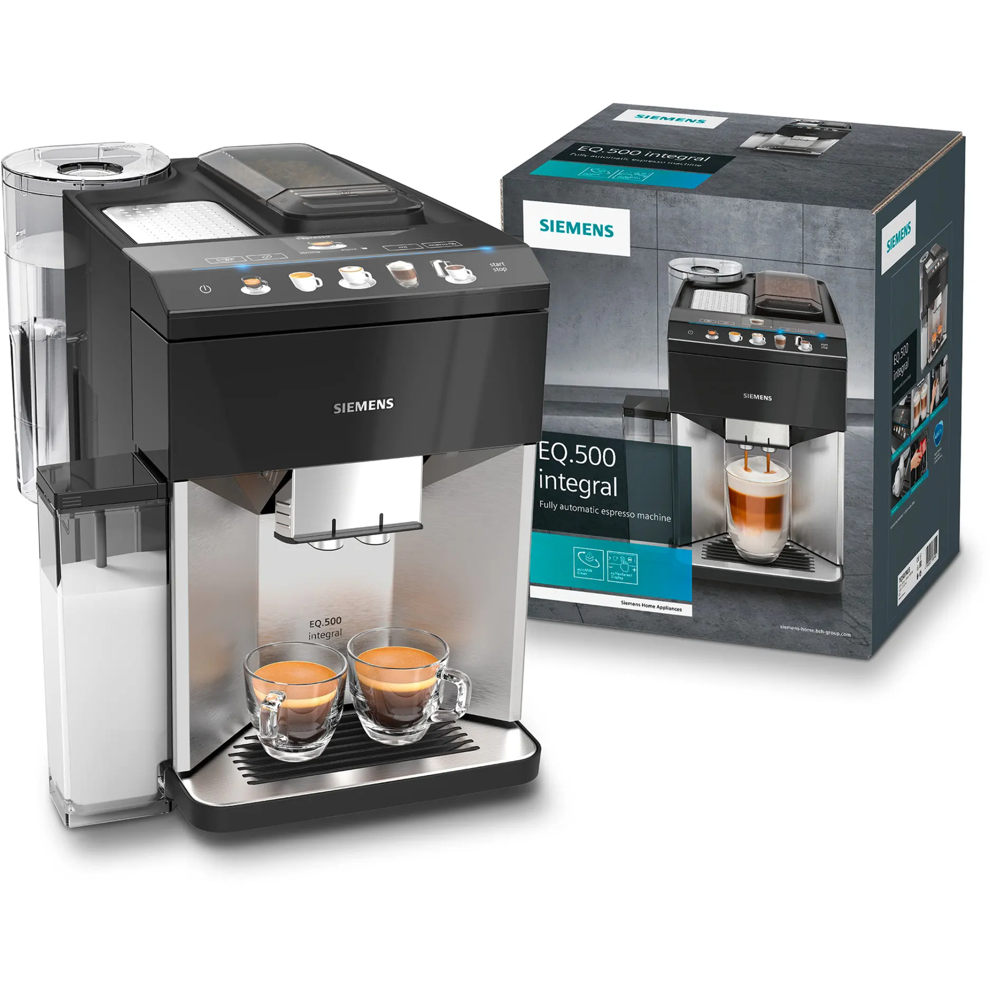 Кофемашина автоматическая Siemens EQ.500 integral TQ507R03, серебристый в TehnoAdept