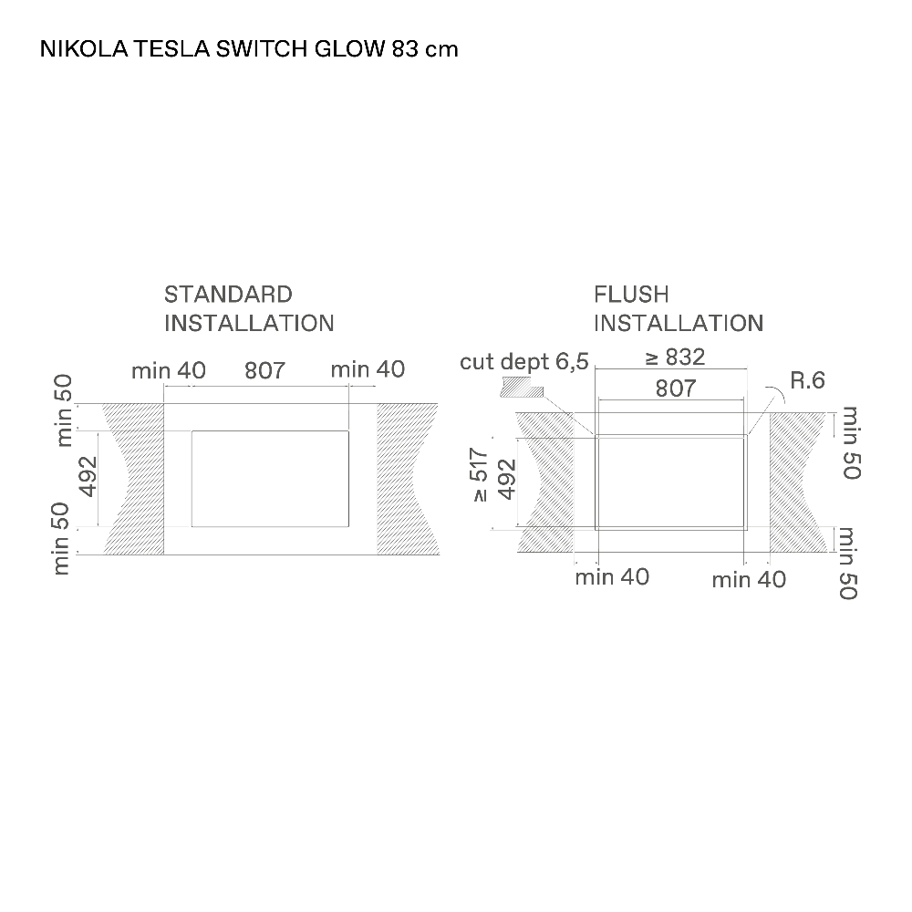 Варочная панель индукционная Elica NIKOLATESLA SWITCH GLOW EVO BL/A/83 (PRF0196335), черный в TehnoAdept