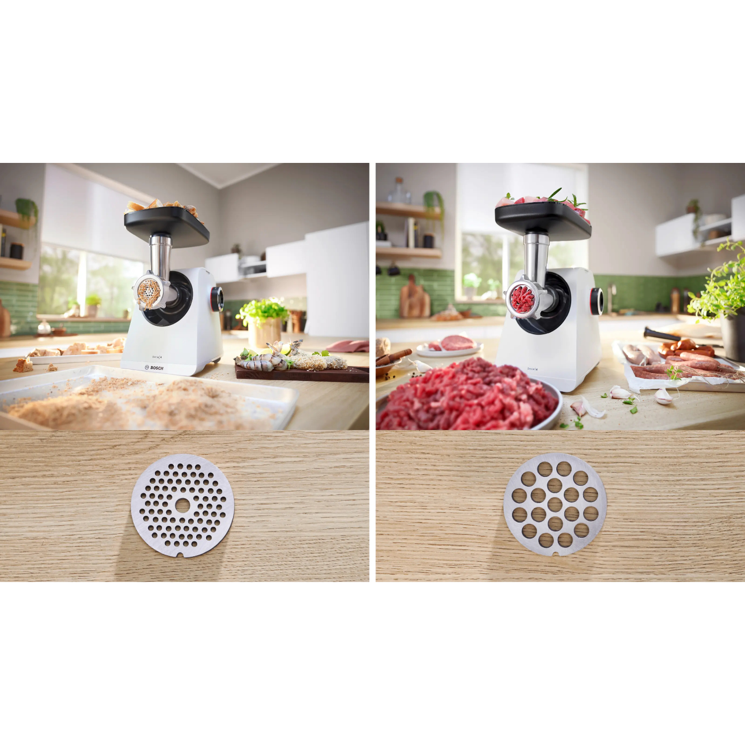 Мясорубка электрическая Bosch MFWS420W, белый в TehnoAdept