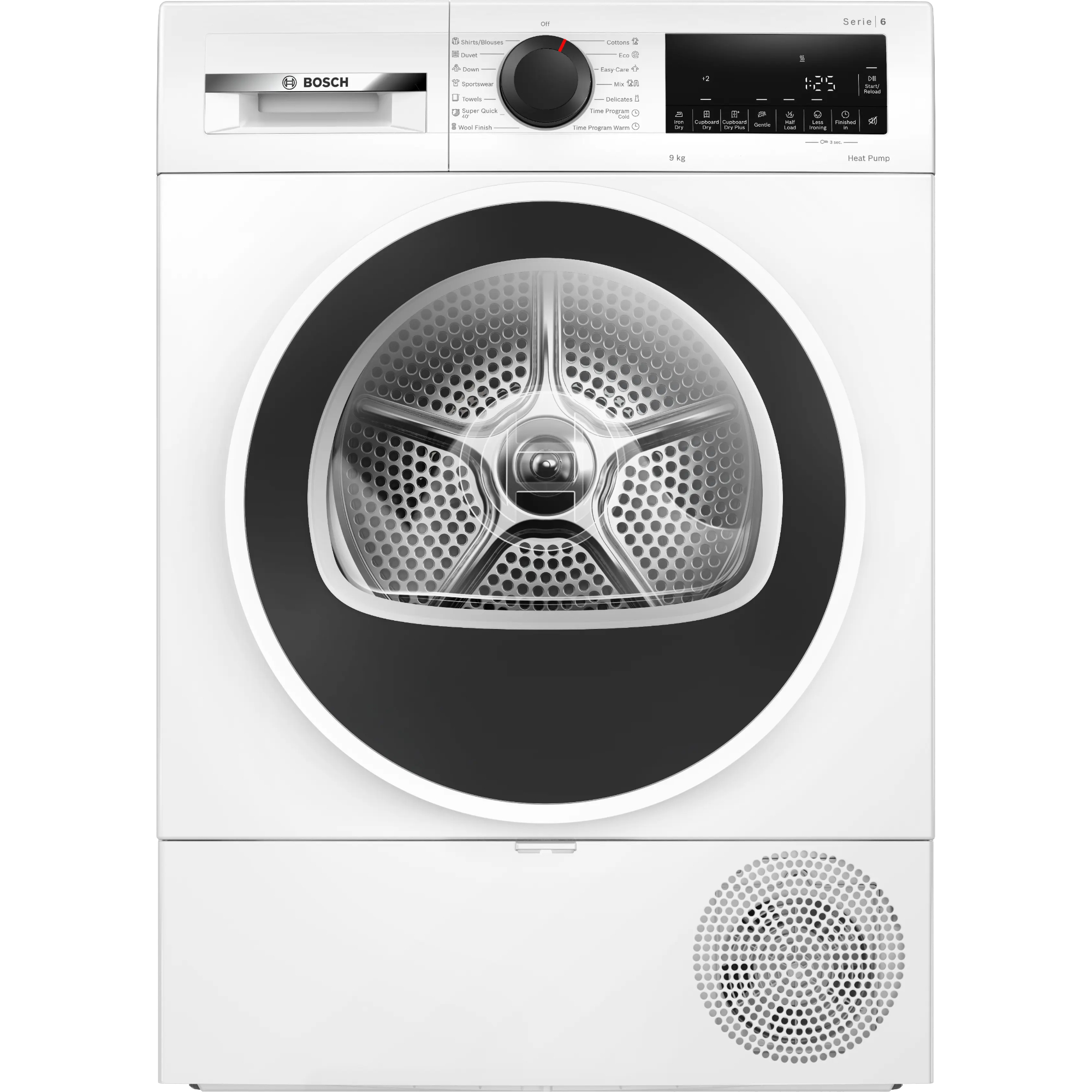 Сушильная машина Bosch WQG24101BY (с английской панелью), белый в TehnoAdept